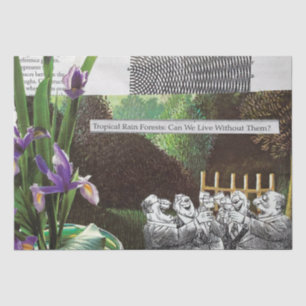 Funny Political Joke Forest Climate Change Satire Tissue Paper