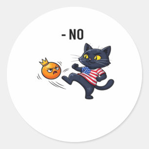 Funny Political Meme No Cat Design Classic Round Sticker