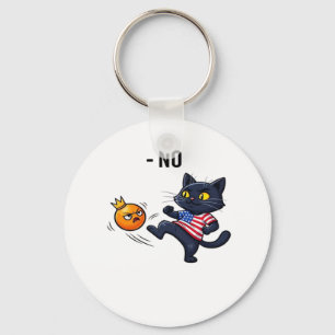Funny Political Meme No Cat Keychain