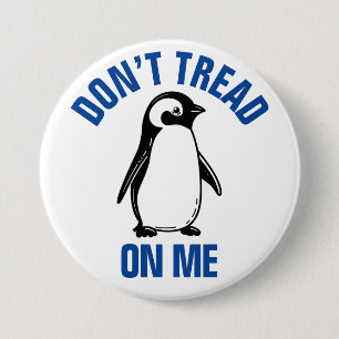 Funny Political Meme Penguin Tariff 3 Inch Round Button