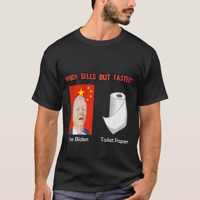 Funny Political Meme Satire Sleepy Joe Biden China T-Shirt (Front)