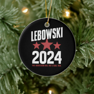 Funny Political Name Lebowski Political Election Ceramic Ornament