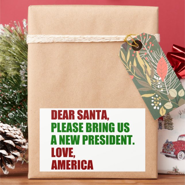Funny Political New President for Christmas Sticker (Holiday)