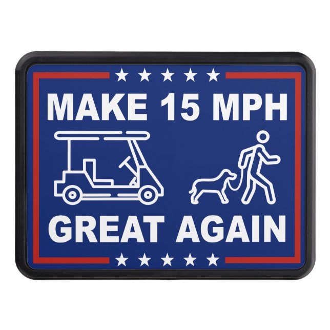 Funny Political Yard Sign Peachtree City Golfcart Trailer Hitch Cover (Front)