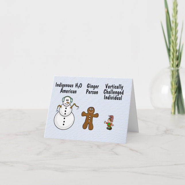 Funny Politically Correct People Christmas Card (Front)