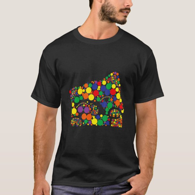 Funny Polka Dot Cat Lover Cat Polka Dot Internatio T-Shirt (Front)