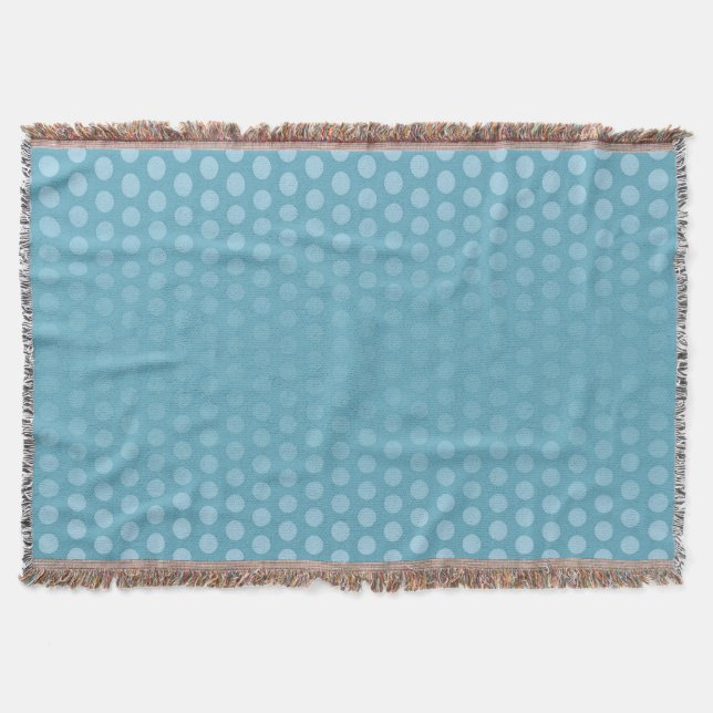 Funny Polka Dots Pattern light blue + your idea Throw Blanket (Front)