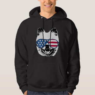 Funny Pomeranian Dog 4th Of July Usa Flag Hoodie