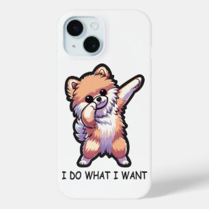 Funny Pomeranian Dog iPhone 15 Case