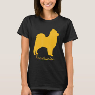 Funny Pomeranian Friend Puppy Love Dog Silhouetted T-Shirt