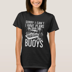 Funny Pontoon Boat Art For Grandpa Boating Men Pon T-Shirt