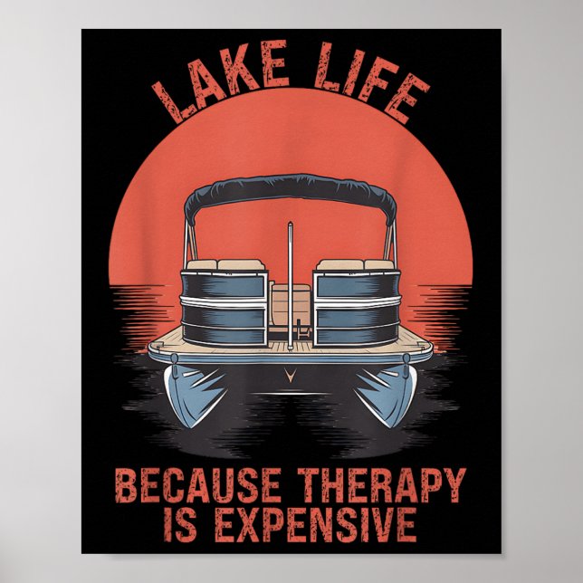 Funny Pontoon Lover Boat Captain Boating Pontoon _ Poster (Front)