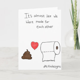 Funny Poo Greetings Card - Valentines Day