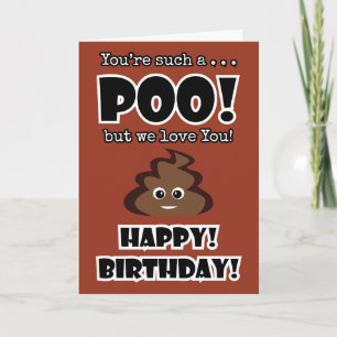 Funny POO Special Birthday Card