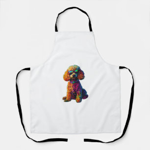 Funny Poodle Animal Lover Dogs Graphic Cute Dog Ow Apron