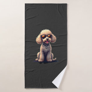 Funny Poodle Animal Lover Dogs Graphic Cute Dog Ow Bath Towel