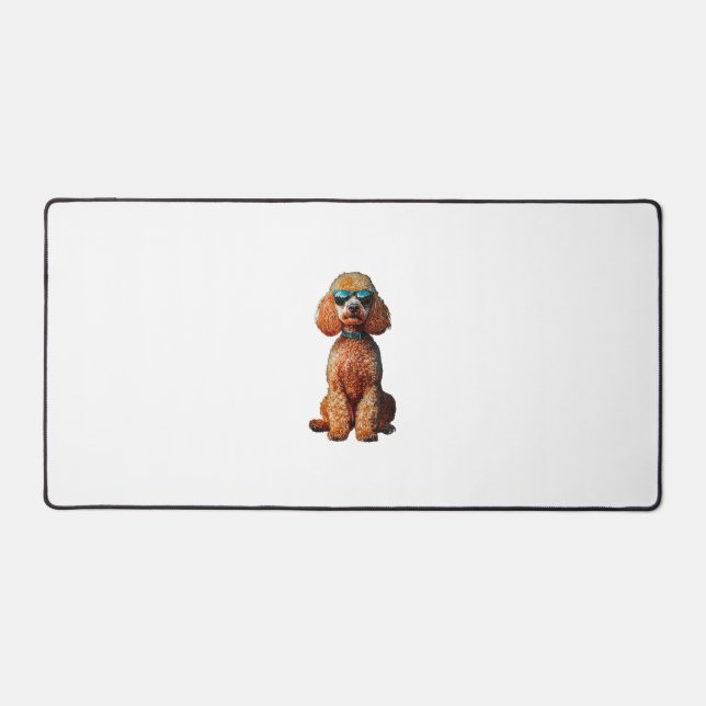 Funny Poodle Animal Lover Dogs Graphic Cute Dog Ow Desk Mat (Front)