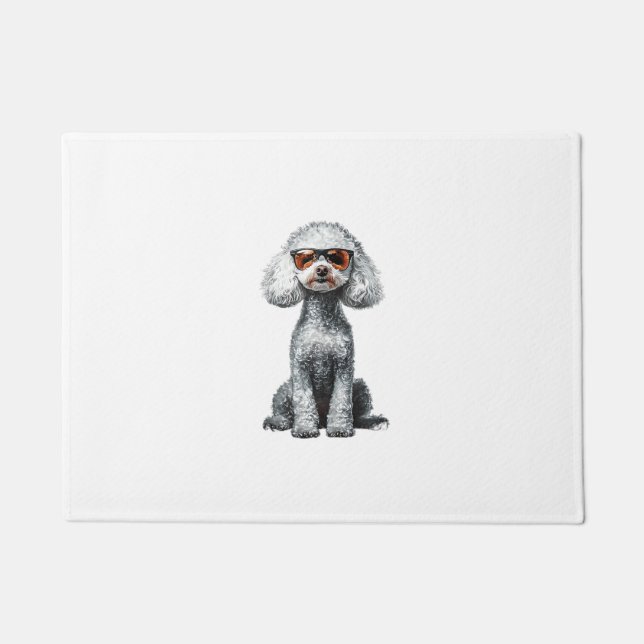 Funny Poodle Animal Lover Dogs Graphic Cute Dog Ow Doormat (Front)