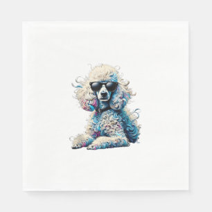 Funny Poodle Animal Lover Dogs Graphic Cute Dog Ow Napkin
