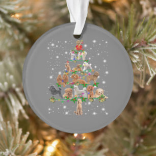 Funny Poodle Christmas Tree Decor Ornament Costume