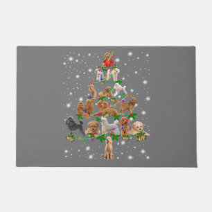 Funny Poodle Christmas Tree Decor Ornament Costume Doormat