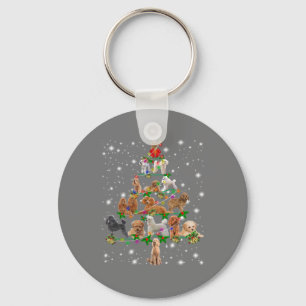 Funny Poodle Christmas Tree Decor Ornament Costume Keychain