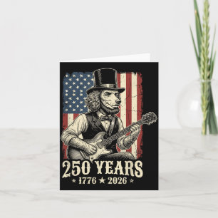 Funny Poodle Dog Aamerican Usa Flag 250 Years 4th Card