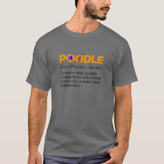 Funny Poodle Dog Lovers Noun Gamma Rho Hand Sign W T-Shirt