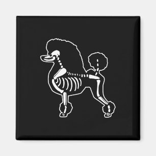 Funny Poodle Dog Skeleton Halloween Doodle Dogs Lo Magnet