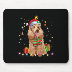 Funny Poodle Dog Tree Christmas Sweater Xmas Dogs Mouse Pad