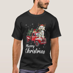 Funny Poodle Merry Christmas Tree Red Truck Xmas H T-Shirt