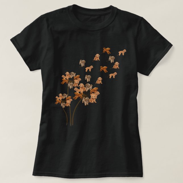 Funny Poodle Owner Dog Lover Pet Animal Dandelion  T-Shirt (Design Front)