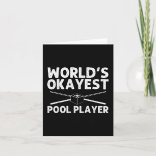Funny Pool Art For Men Women Billiards Lover Pool  Card