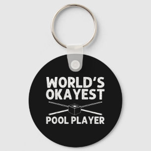 Funny Pool Art For Men Women Billiards Lover Pool Keychain
