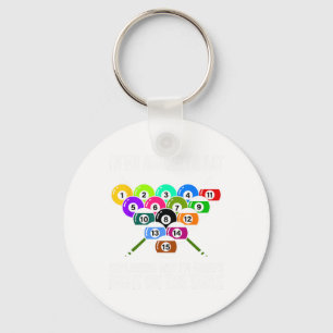 Funny Pool Billiard Men Women Billiards Players 8 Keychain