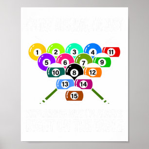 Funny Pool Billiard Men Women Billiards Players 8  Poster