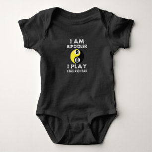 Funny Pool Billiards Billiard I am Bipooler Baby Bodysuit