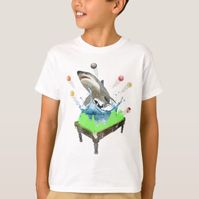 Funny Pool Billiards Shark  T-Shirt (Front)