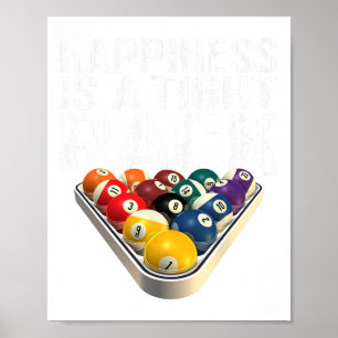 Funny Pool Billiards Tight Rack Tee  Poster