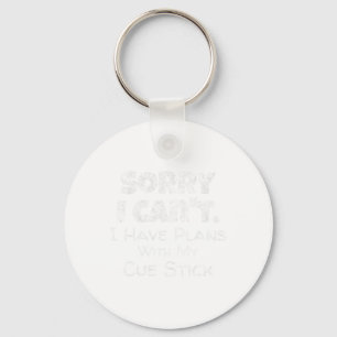 Funny Pool Cue Stick Quote Billiards Snooker Playe Keychain