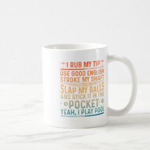 Funny Pool Design For Men Boys Billiard Lover Pool Coffee Mug