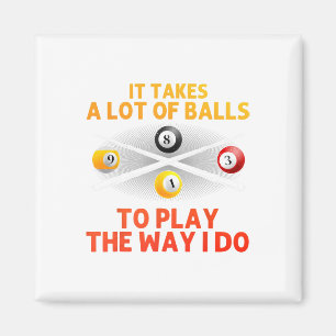 Funny Pool Design For Men Boys Billiard Lover Pool Magnet