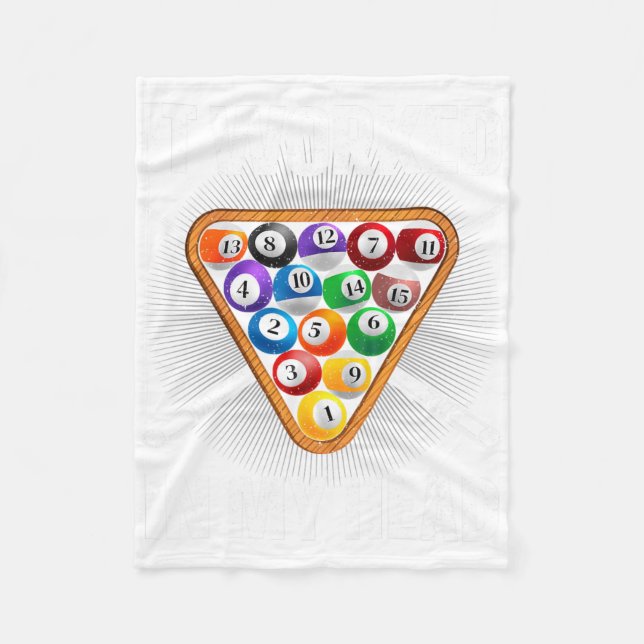 Funny Pool Design For Men Women Billiards Lover Po Fleece Blanket (Front)