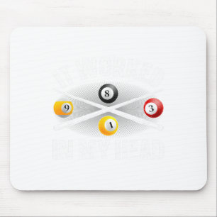 Funny Pool Design For Men Women Billiards Lover Po Mouse Pad