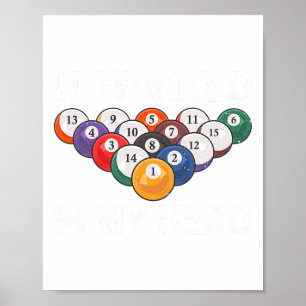 Funny Pool Design For Men Women Billiards Lover Po Poster