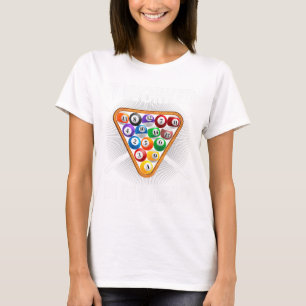 Funny Pool Design For Men Women Billiards Lover Po T-Shirt