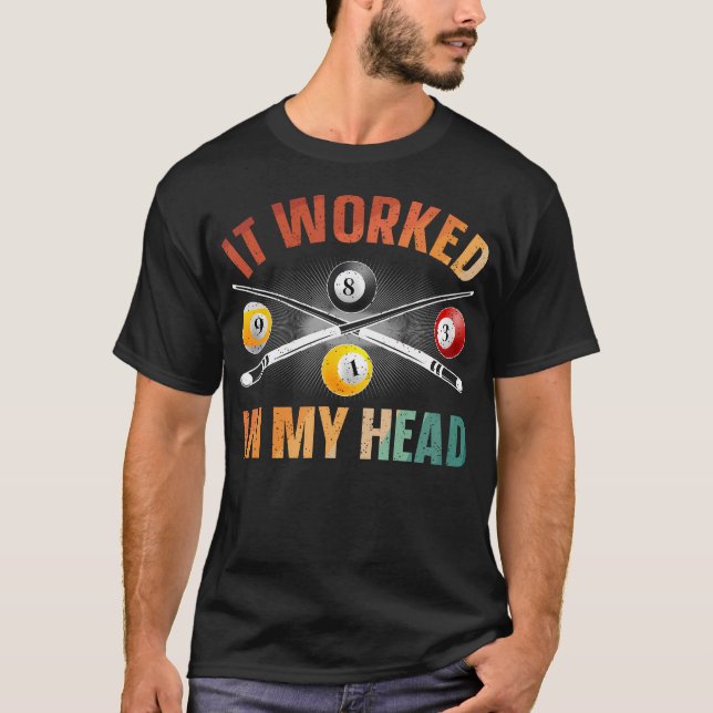 Funny Pool For Billiards Lover Pool Player T-Shirt (Front)