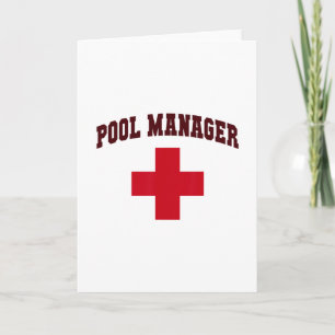 Funny Pool Manager Girls Camp Lifeguards Trip Crui Card