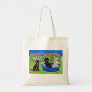 Funny Pool Party Labradors Tote Bag