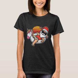 Funny Pool Party Santa Christmas In July Women Men T-Shirt